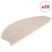 Trapmatten 20 stuks 65x24x4 cm taupe halfrond