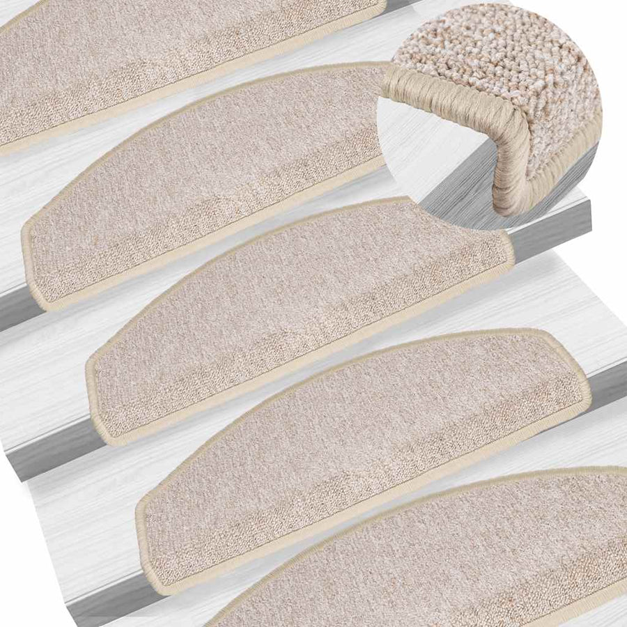 Trapmatten 20 stuks 65x24x4 cm Taupe Halfrond Groot