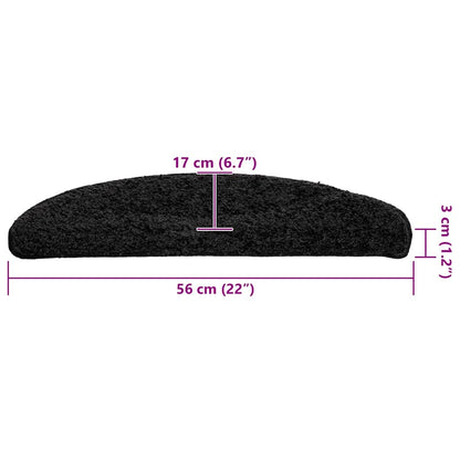 Trapmatten 30 st 56x17x3 cm zwart