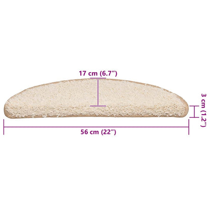 Trapmatten 30 st 56x17x3 cm crèmekleurig