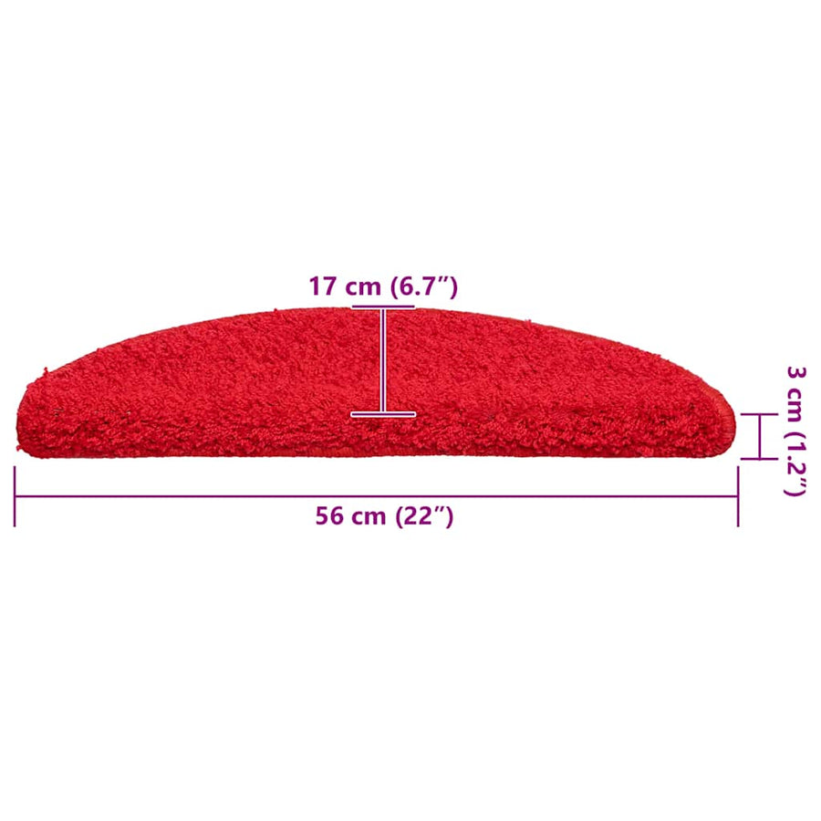 Trapmatten 30 st 56x17x3 cm rood