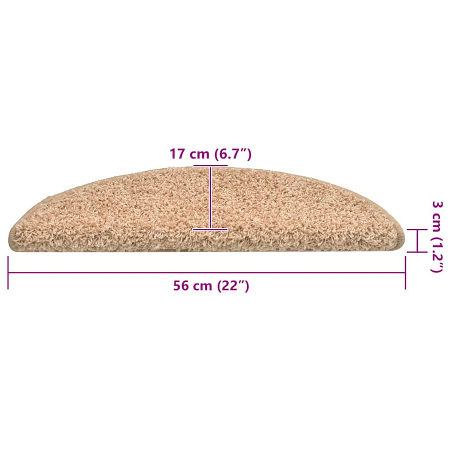 Trapmatten 30 stuks 56x17x3 cm Goud Halfrond