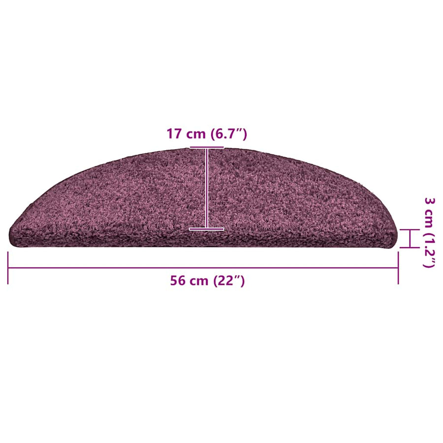 Trapmatten 30 st 56x17x3 cm donkerpaars