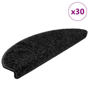 Trapmatten 30 stuks 65x21x4 cm zwart halfrond