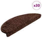 Stair Mats 30 pcs 65x21x4 cm Brown Half-Round Large