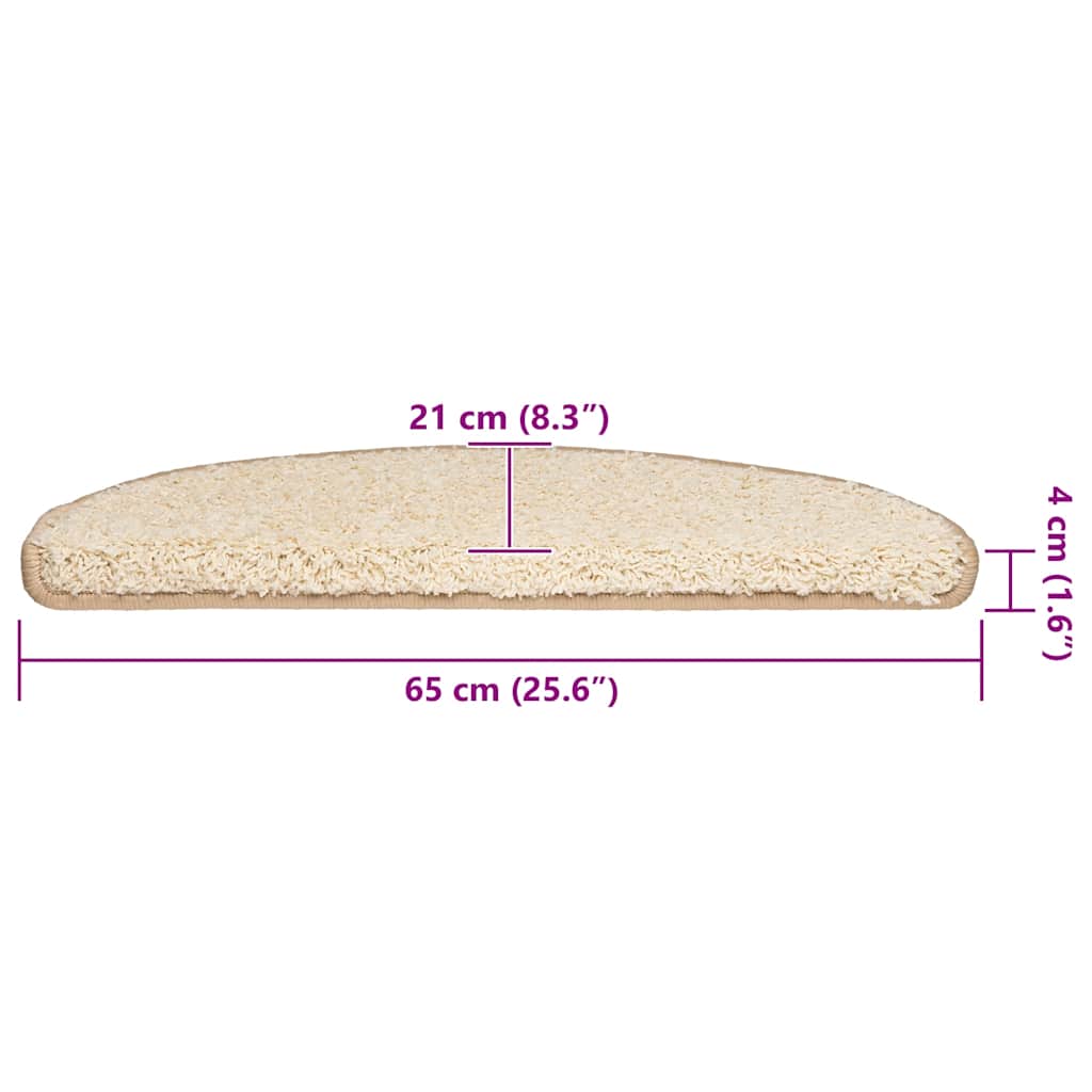 Trapmatten 30 st 65x21x4 cm crèmekleurig