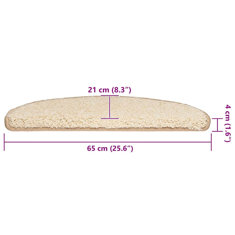 Trapmatten 30 st 65x21x4 cm crèmekleurig