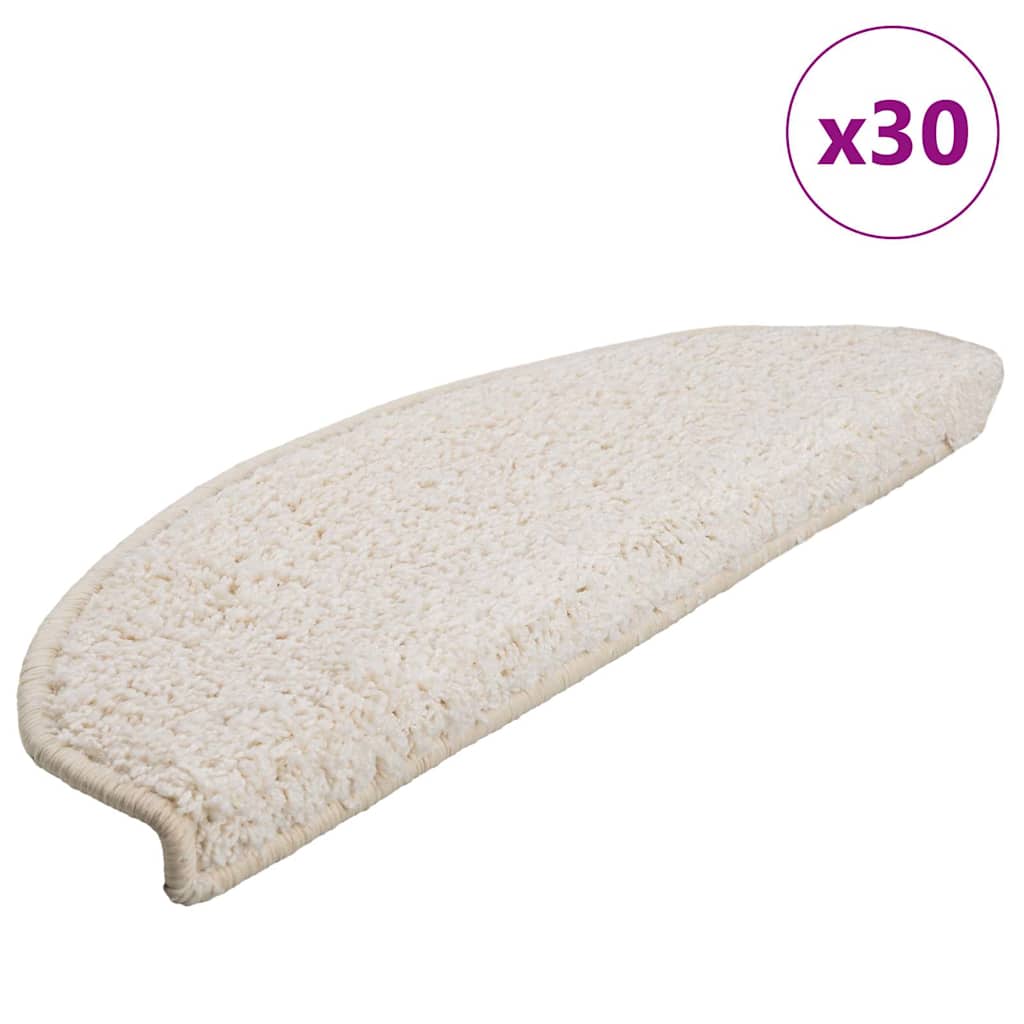 Trapmatten 30 stuks 65x21x4 cm Wit Halfrond Groot