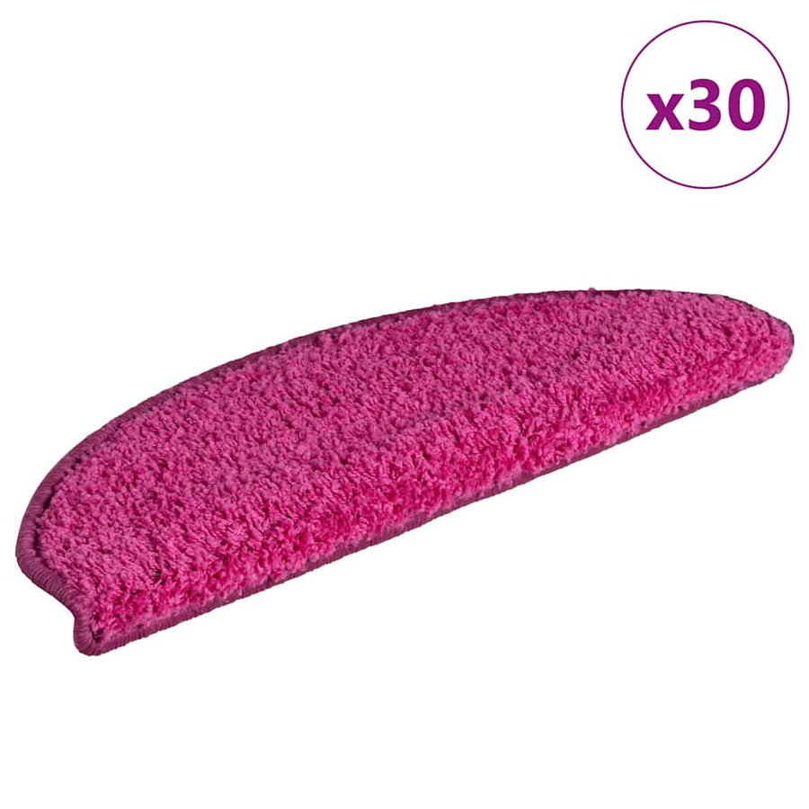 Trapmatten 30 stuks 65x21x4 cm Roze Halfrond Groot