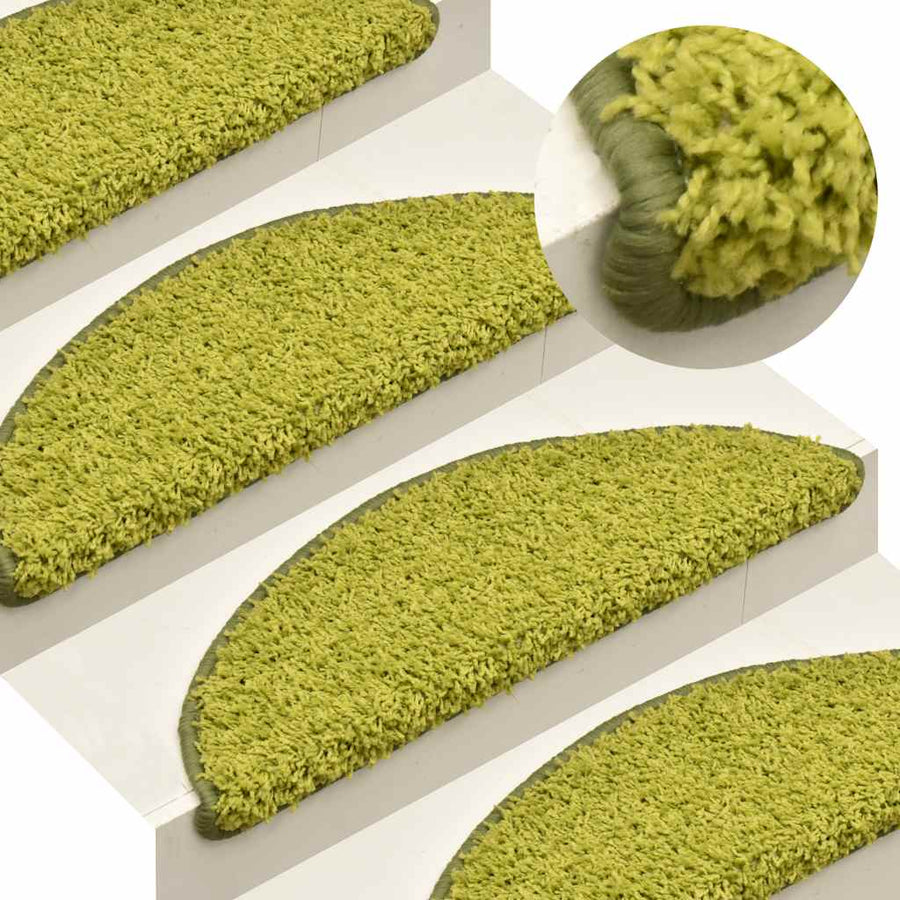 Trapmatten 30 stuks 65x21x4 cm Groen Halfrond Groot