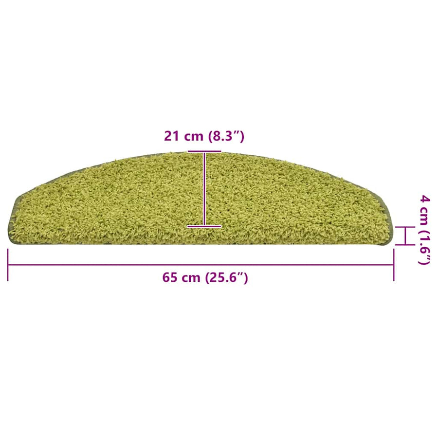 Trapmatten 30 stuks 65x21x4 cm Groen Halfrond Groot