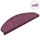 Trapmatten 30 stuks 65x21x4 cm donkerpaars halfrond