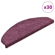 Trapmatten 30 stuks 65x21x4 cm donkerpaars halfrond
