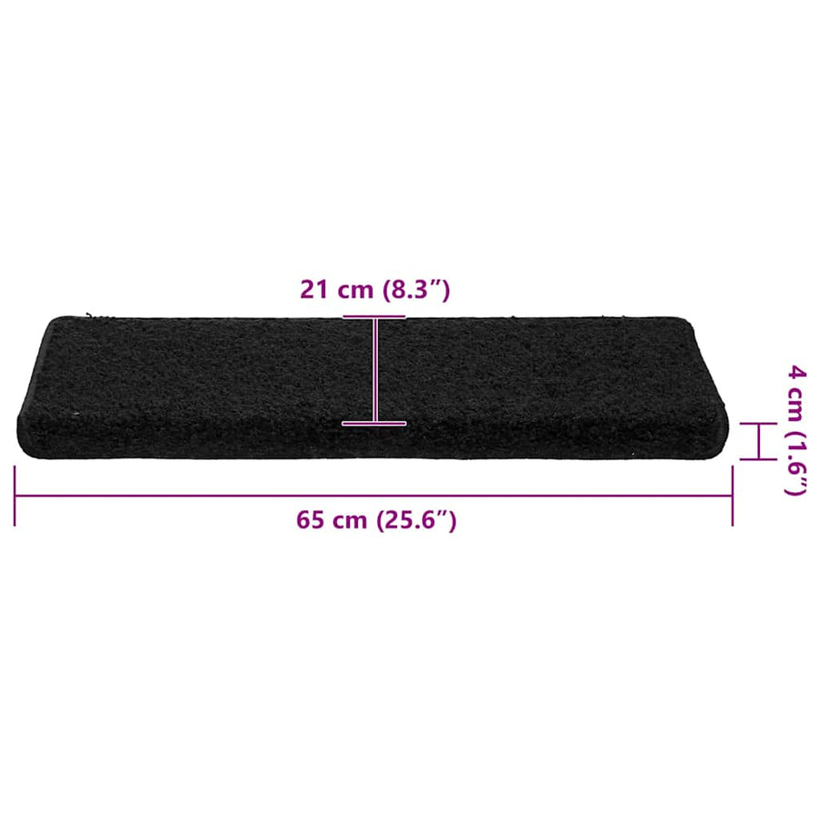 Trapmatten 30 st 65x21x4 cm zwart