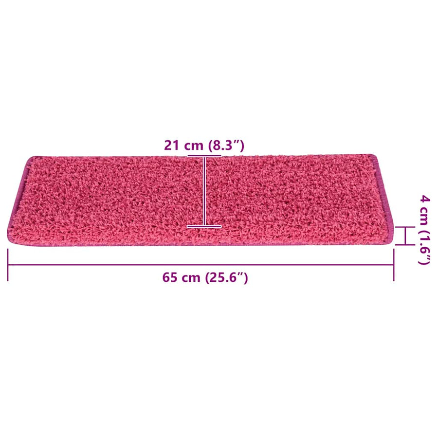 Trapmatten 65x21x4 cm 30 st roze