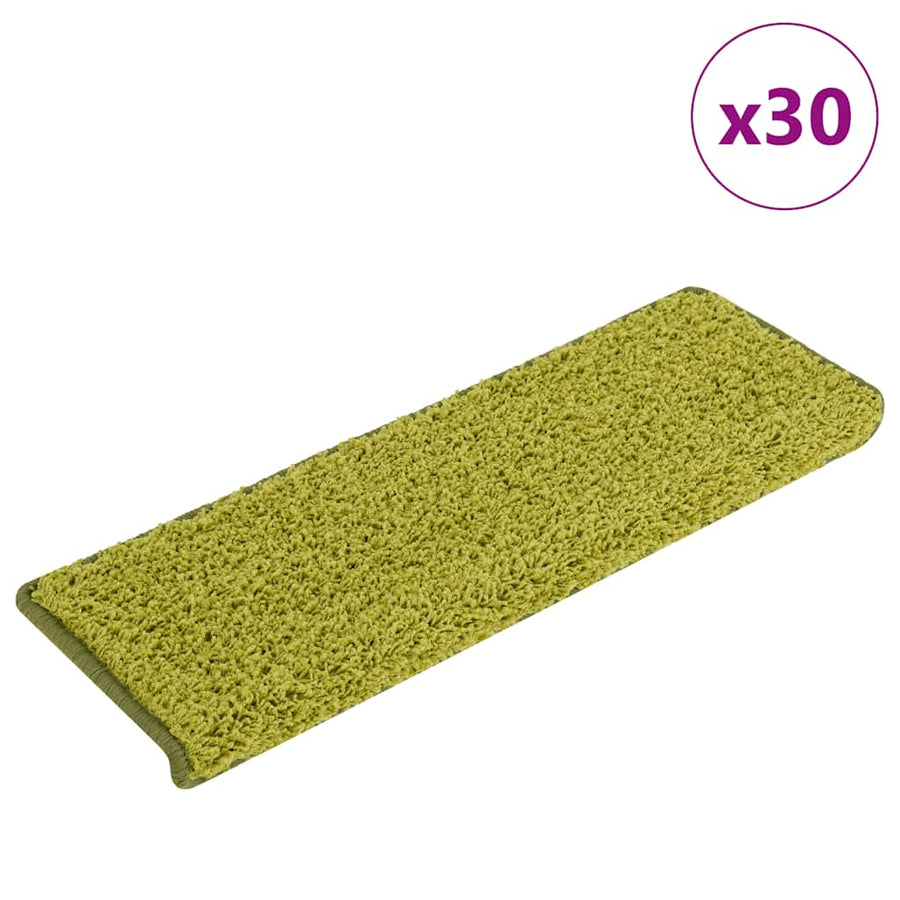 Trapmatten 30 st 65x21x4 cm Groen Rechthoekige Rand
