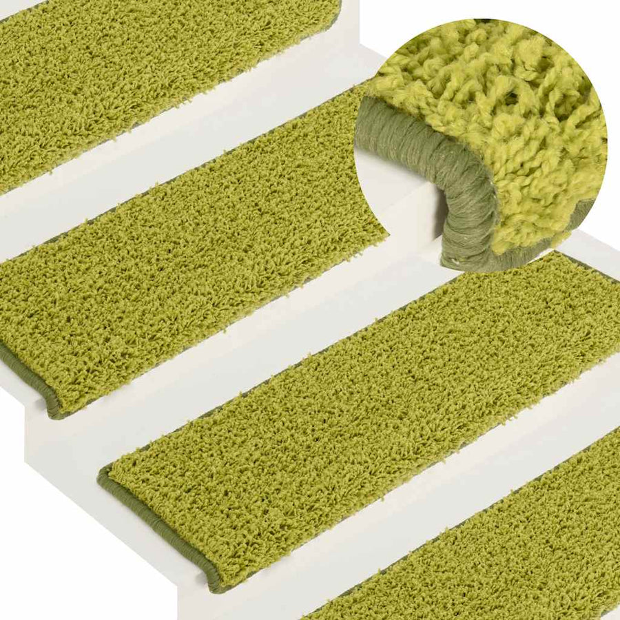 Trapmatten 30 st 65x21x4 cm Groen Rechthoekige Rand