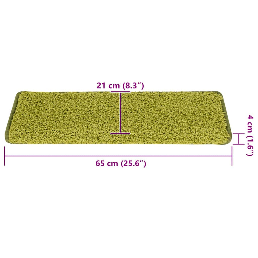Trapmatten 30 st 65x21x4 cm Groen Rechthoekige Rand