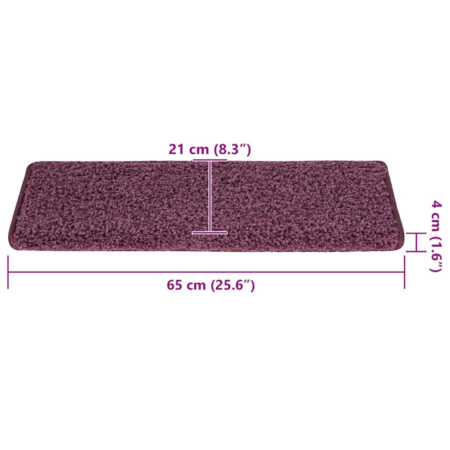 Trapmatten 30 st 65x21x4 cm donkerpaars