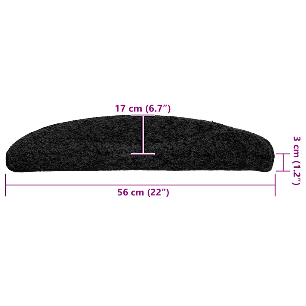 Trapmatten 56x17x3 cm 20 st zwart