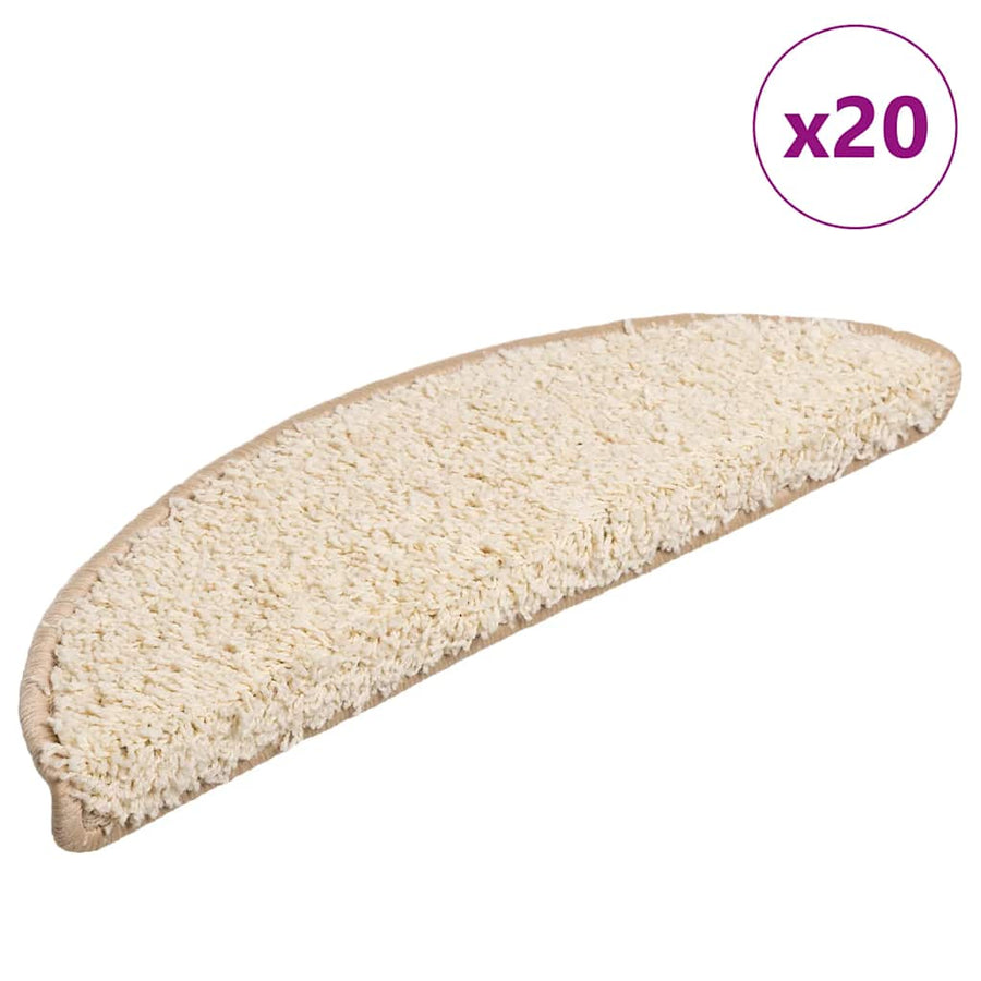 Trapmatten 20 st 56x17x3 cm crèmekleurig