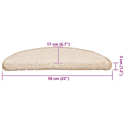 Trapmatten 20 st 56x17x3 cm crèmekleurig
