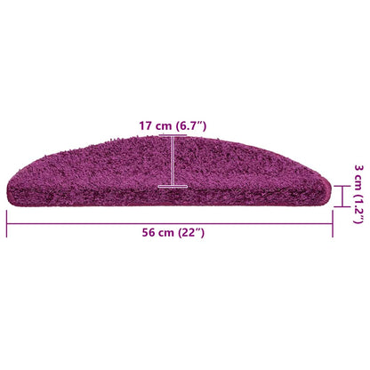 Trapmatten 20 st 56x17x3 cm paars