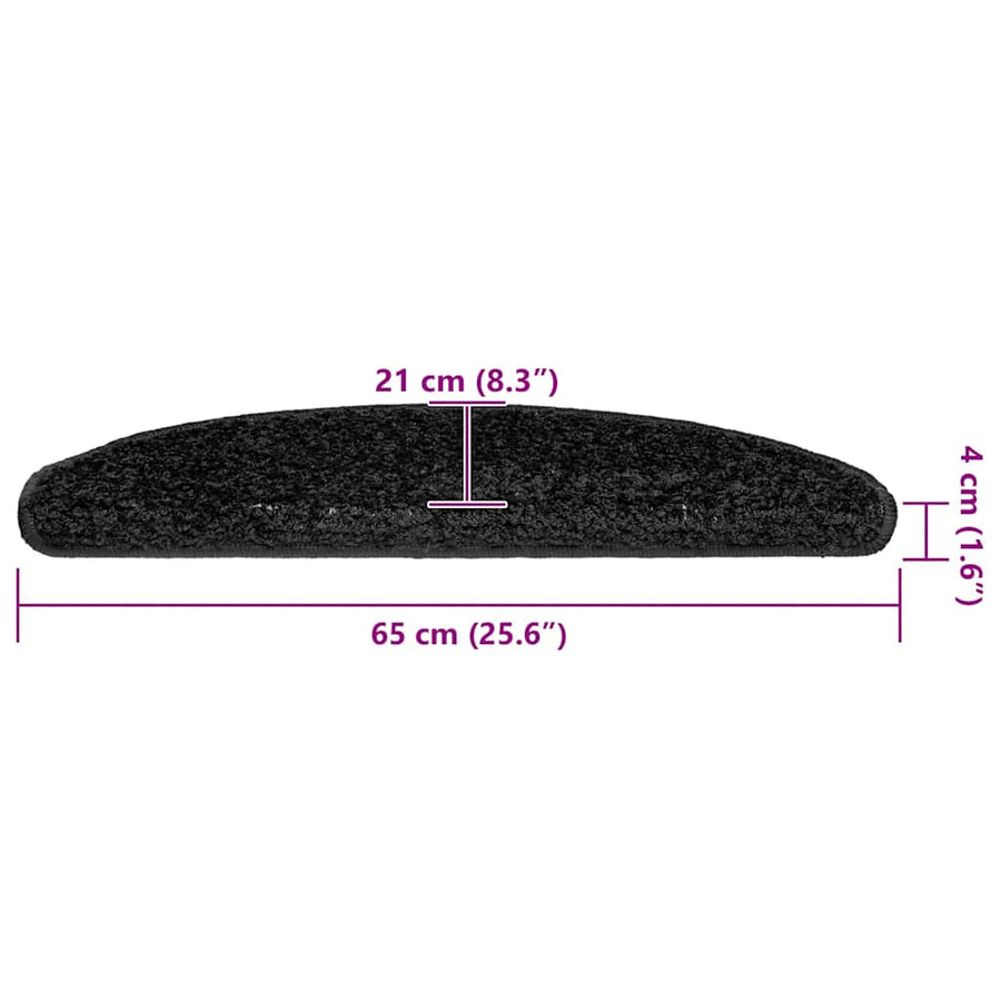 Trapmatten 20 st 65x21x4 cm zwart