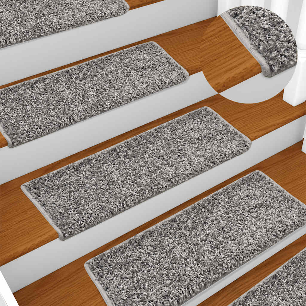 Trapmatten 20 stuks 65x21x4 cm Grijs Rechthoekige Rand