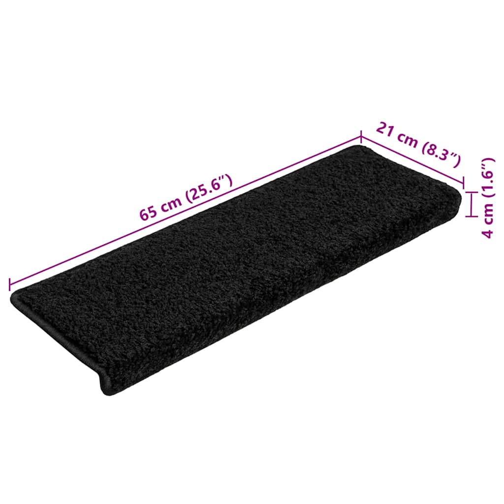 Trapmatten 20 st 65x21x4 cm zwart