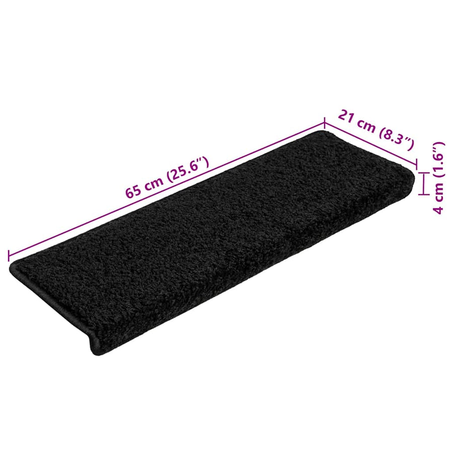 Trapmatten 20 st 65x21x4 cm zwart