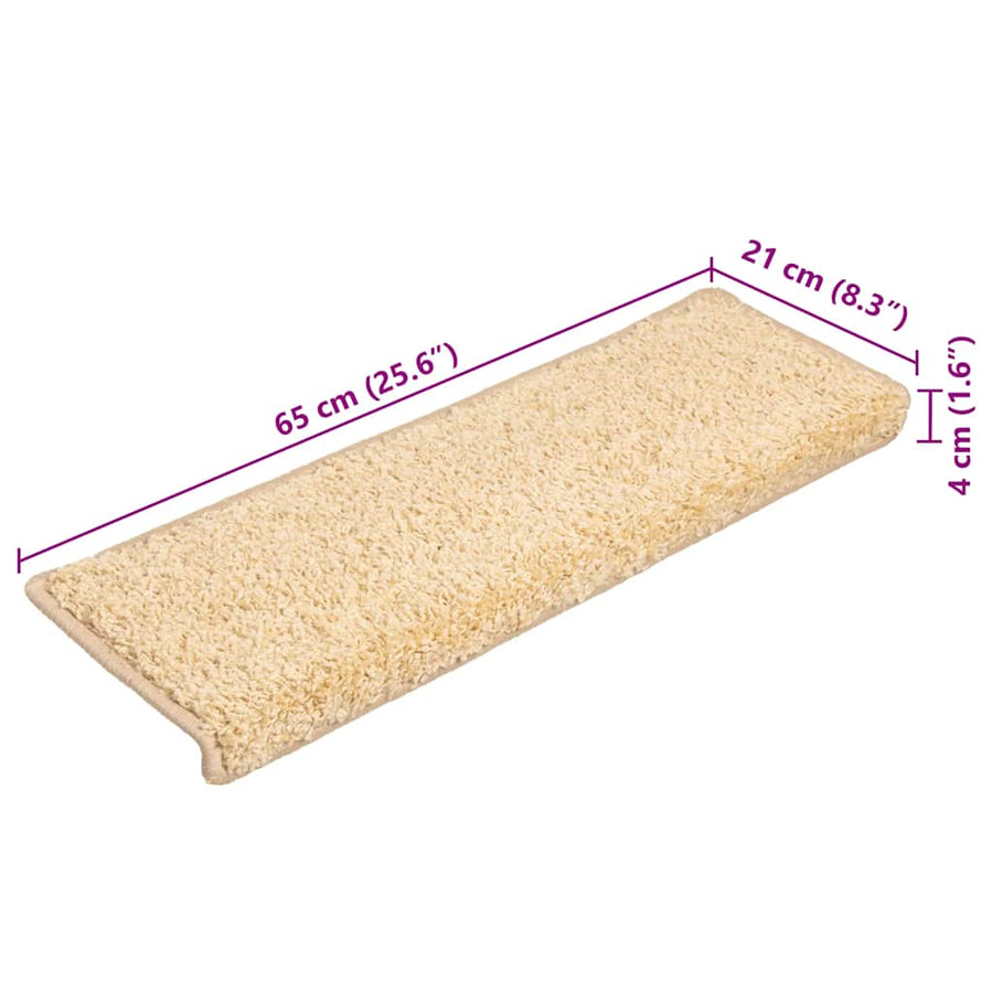 Trapmatten 20 st 65x21x4 cm crèmekleurig