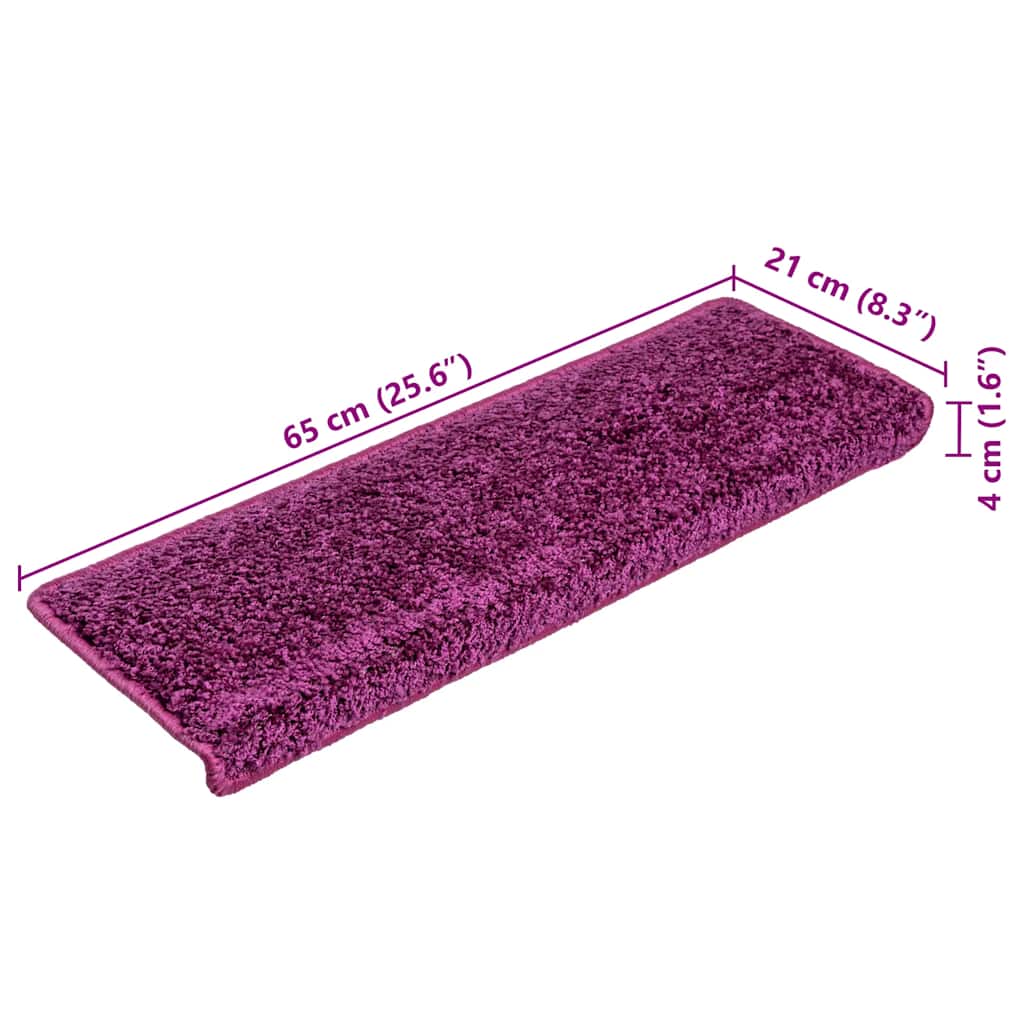 Trapmatten 20 st 65x21x4 cm paars