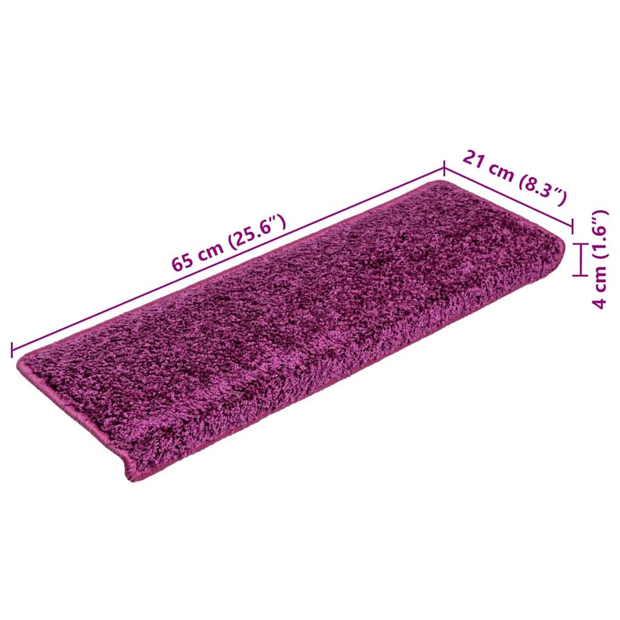 Trapmatten 20 st 65x21x4 cm paars