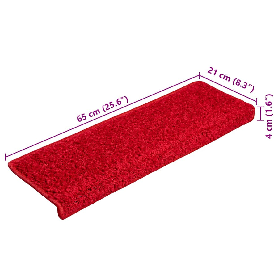 Trapmatten 20 st 65x21x4 cm rood