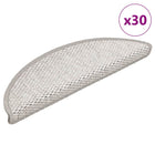 Stair mats self-adhesive Sisal-Look 30 pcs 56x17x3 cm Platinum