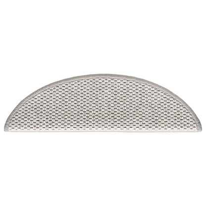 Trapmatten zelfklevend Sisal-Look 30 st 56x17x3 cm Platina