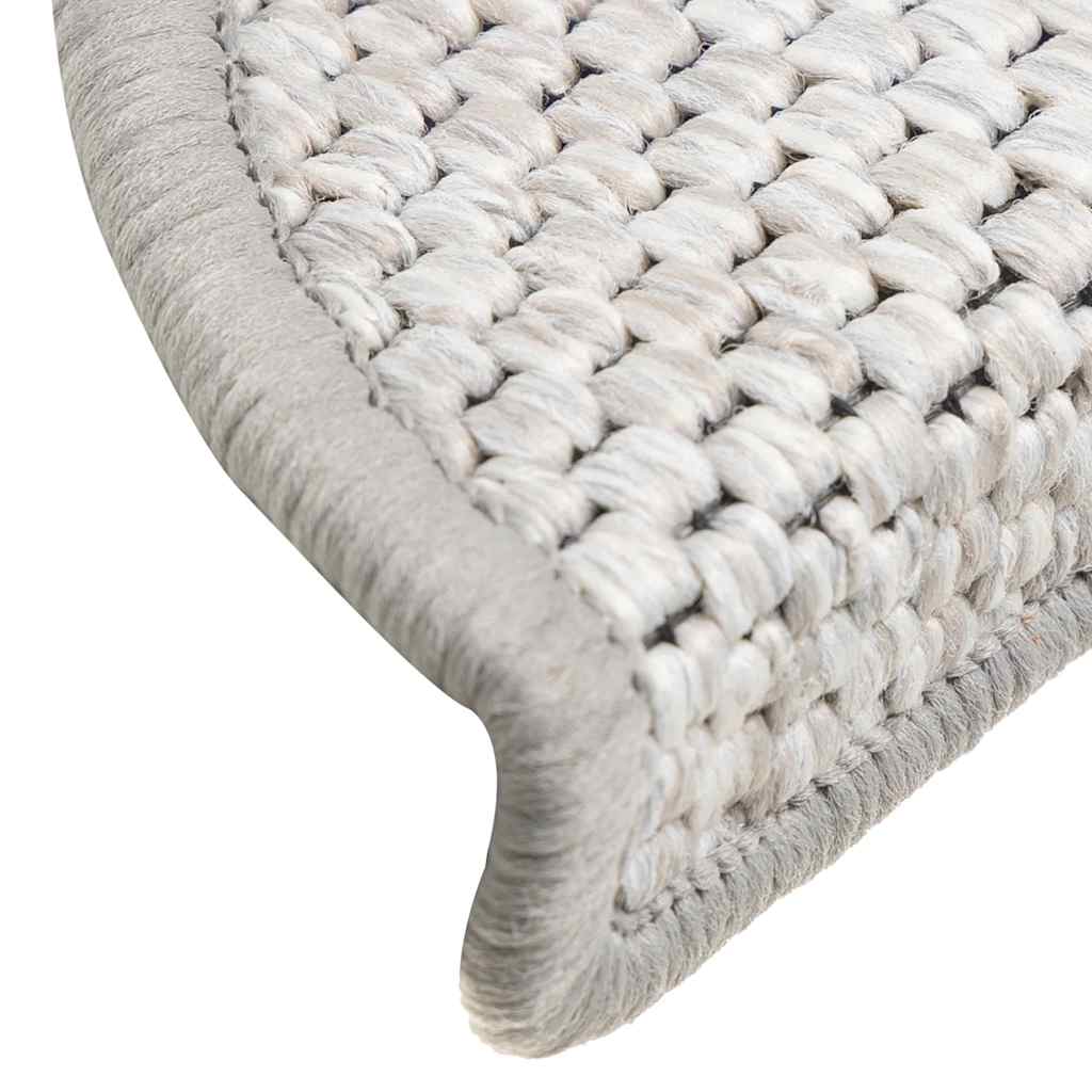 Trapmatten zelfklevend Sisal-Look 30 st 56x17x3 cm Platina