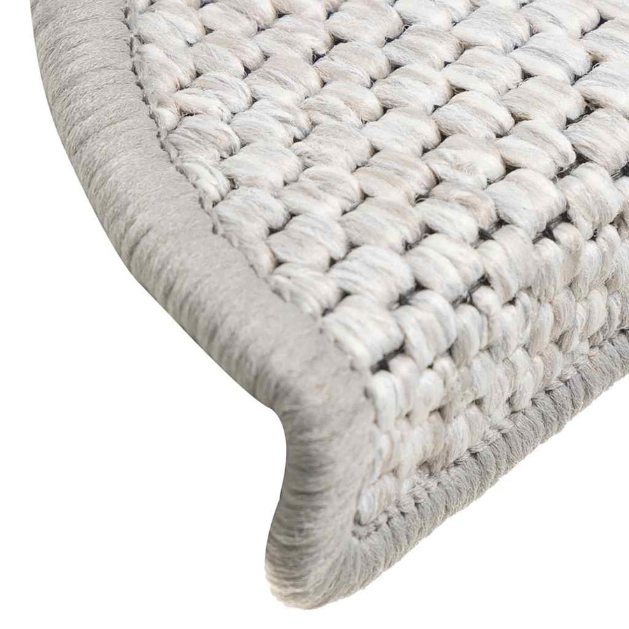 Trapmatten zelfklevend Sisal-Look 30 st 56x17x3 cm Platina