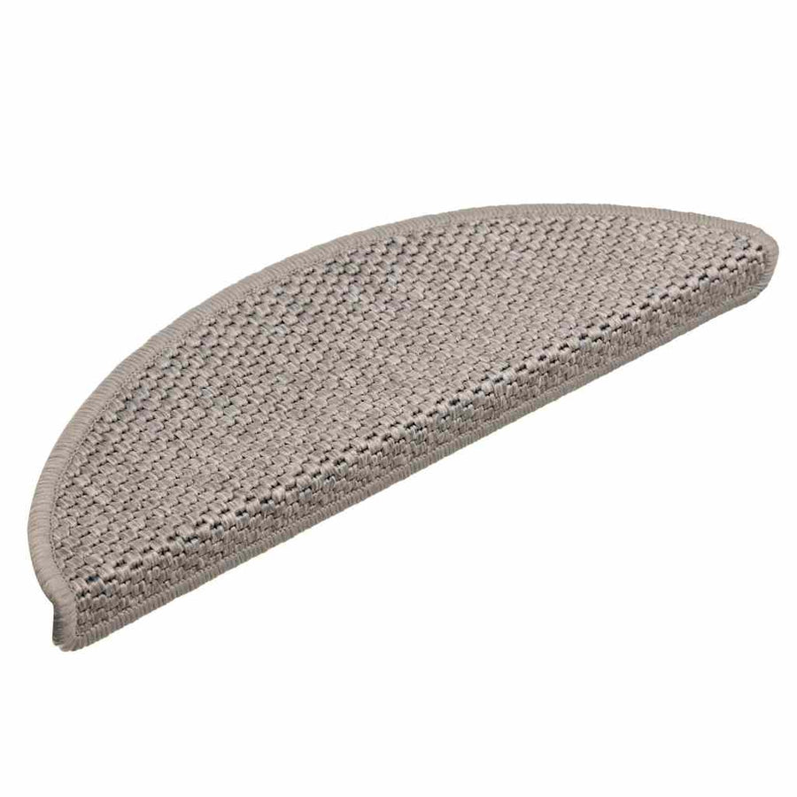 Trapmatten zelfklevend 30 st sisal-look 56x17x3cm zilverkleurig