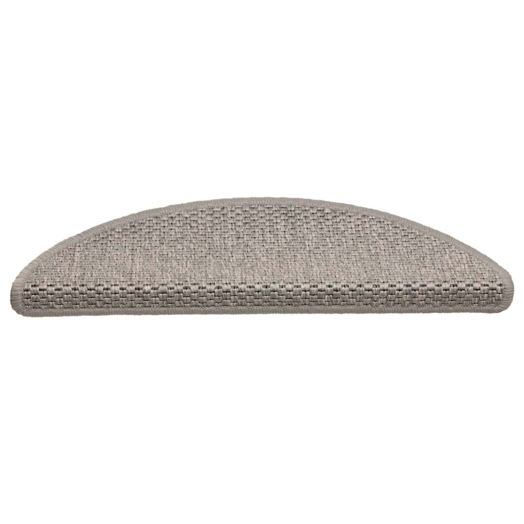 Trapmatten zelfklevend 30 st sisal-look 56x17x3cm zilverkleurig