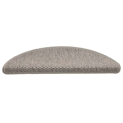 Trapmatten zelfklevend 30 st sisal-look 56x17x3cm zilverkleurig