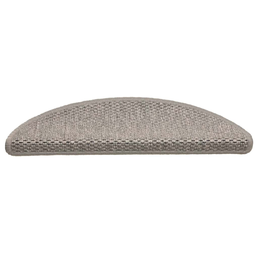 Trapmatten zelfklevend 30 st sisal-look 56x17x3cm zilverkleurig