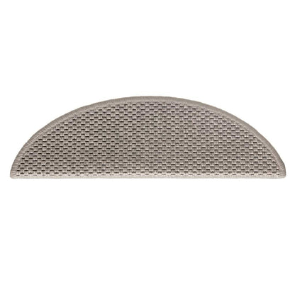 Trapmatten zelfklevend 30 st sisal-look 56x17x3cm zilverkleurig