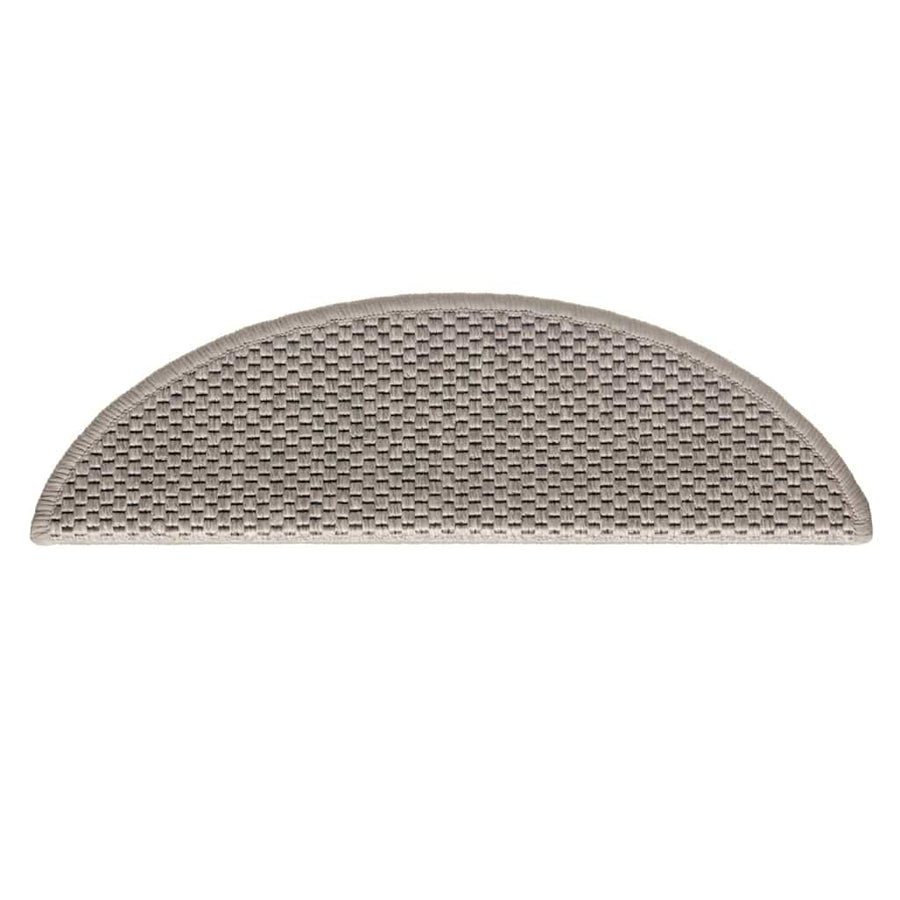 Trapmatten zelfklevend 30 st sisal-look 56x17x3cm zilverkleurig
