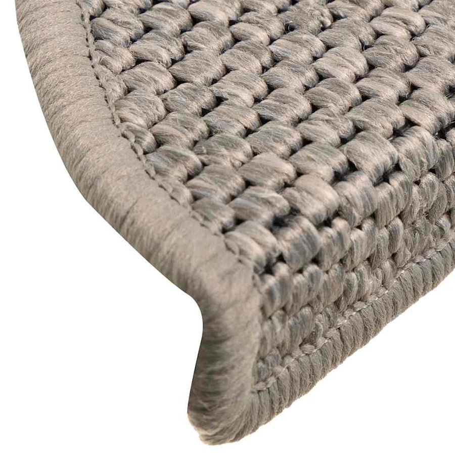 Trapmatten zelfklevend 30 st sisal-look 56x17x3cm zilverkleurig