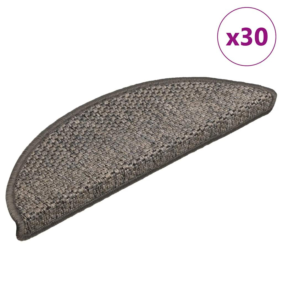 Trapmatten zelfklevend Sisal-Look 30 st 56x17x3 cm bruin beige