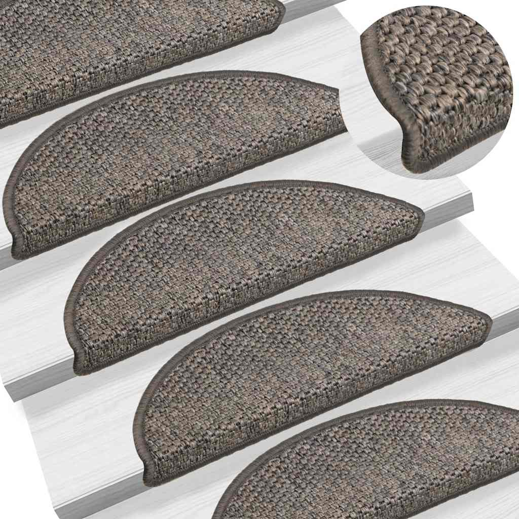Trapmatten zelfklevend Sisal-Look 30 st 56x17x3 cm bruin beige