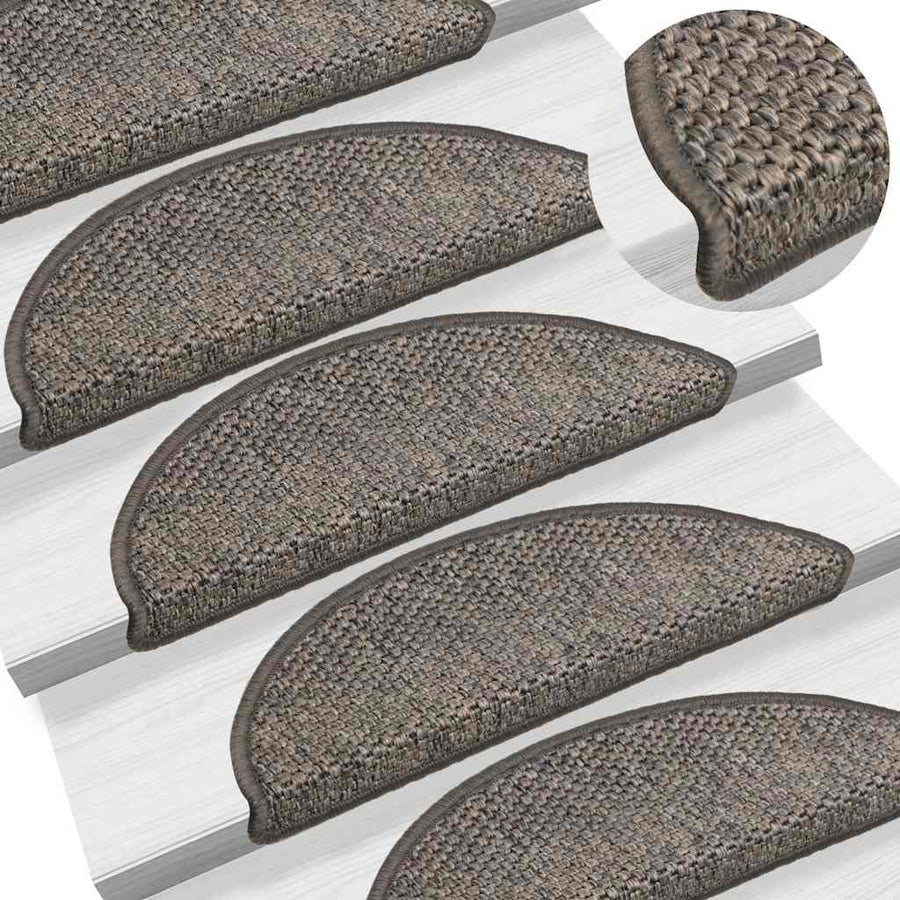 Trapmatten zelfklevend Sisal-Look 30 st 56x17x3 cm bruin beige
