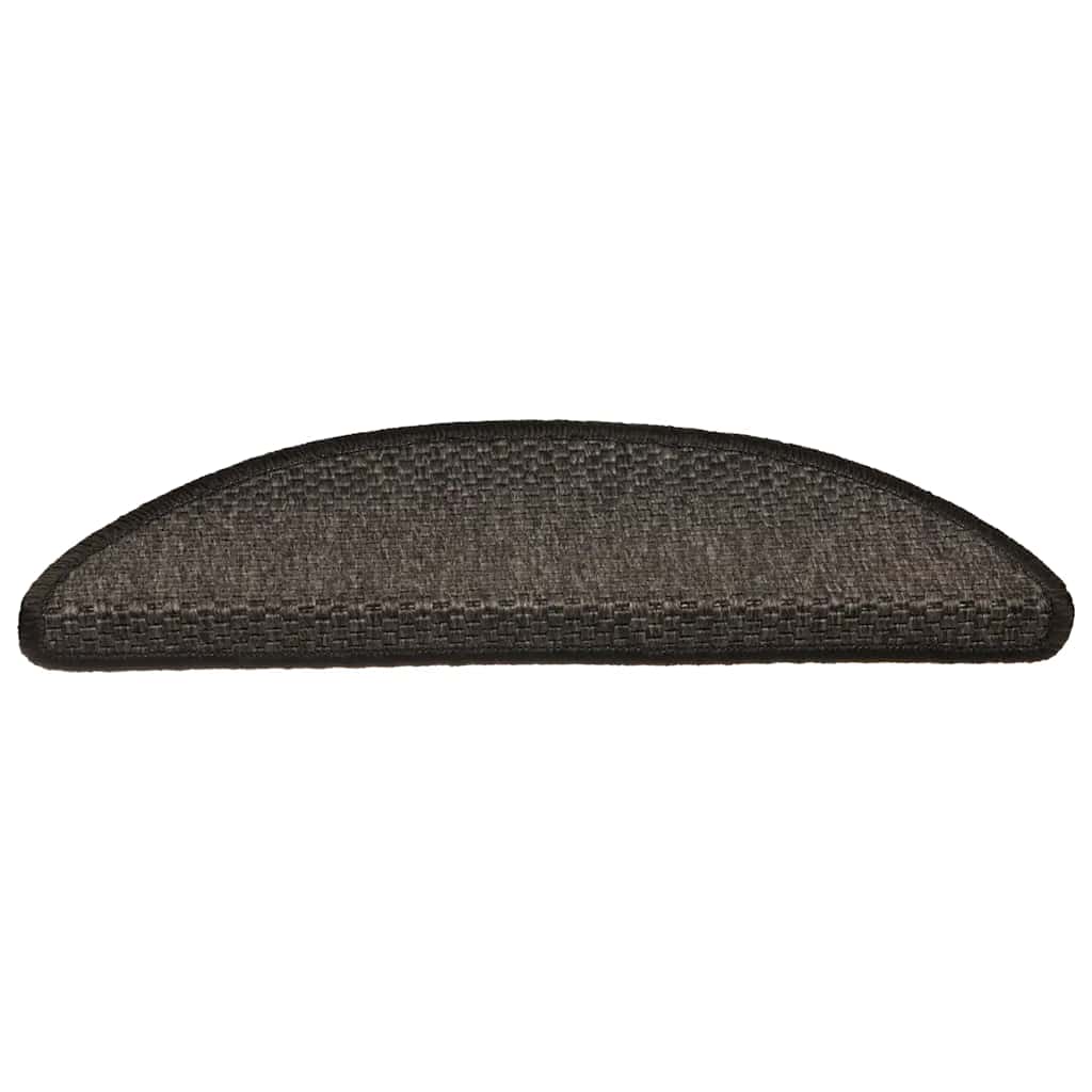 Trapmatten zelfklevend Sisal-Look 30 st 56x17x3 cm antraciet